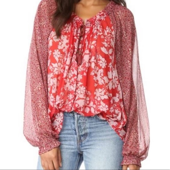 Free People Tops - Red hot Free People blouse